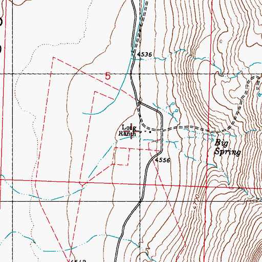 Topographic Map of Long Ranch, NV