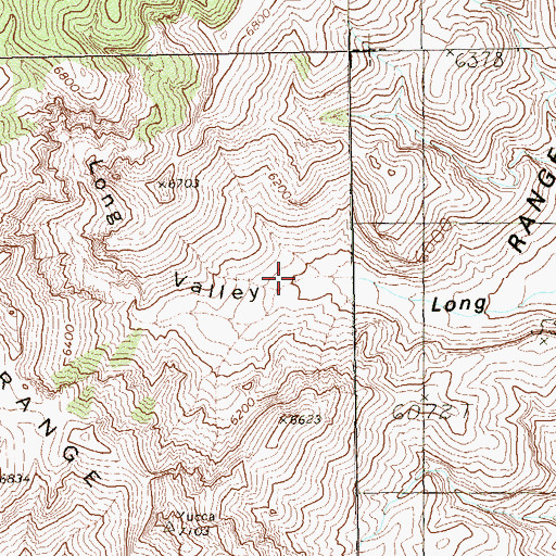 Topographic Map of Long Valley, NV