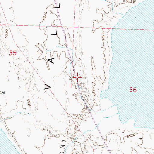 Topographic Map of Long Valley, NV