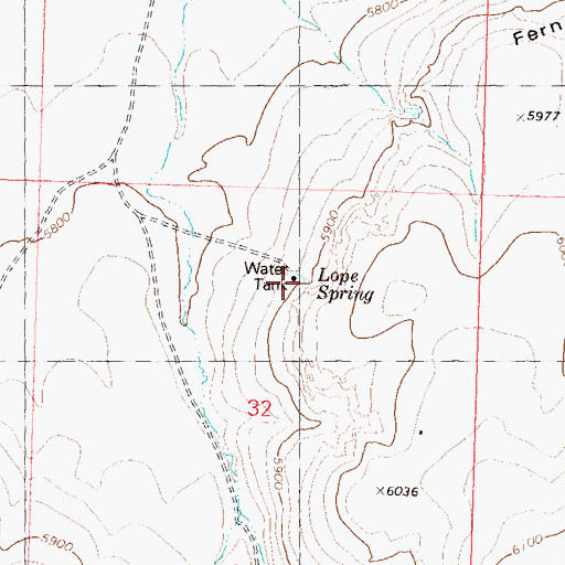 Topographic Map of Lope Spring, NV