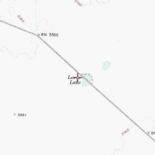 Topographic Map of Lords Lake, NV