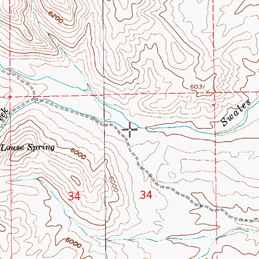 Topographic Map of Louse Creek, NV