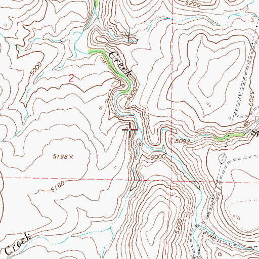 Topographic Map of Lousetown Creek, NV