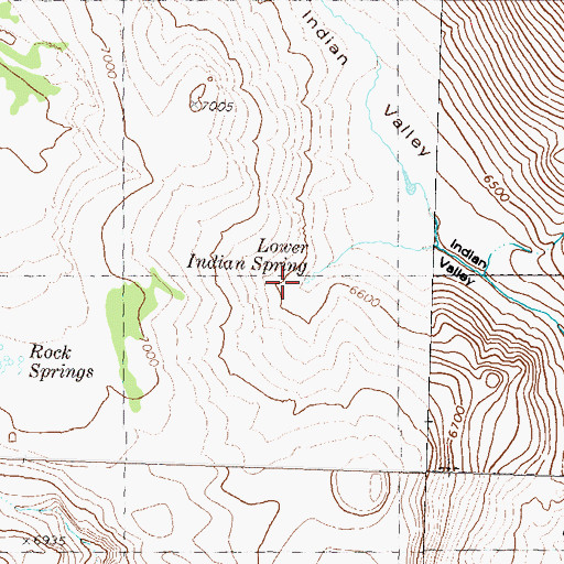 Topographic Map of Lower Indian Spring, NV