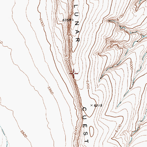 Topographic Map of Lunar Cuesta, NV