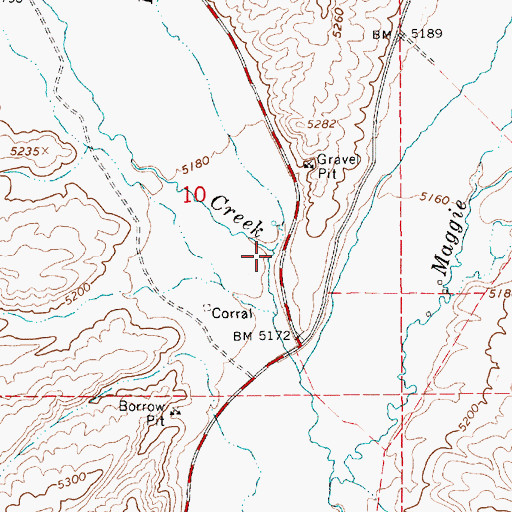 Topographic Map of Lynn Creek, NV
