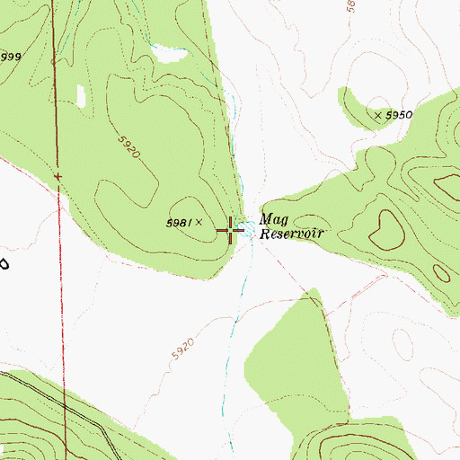 Topographic Map of Mag Reservoir, NV