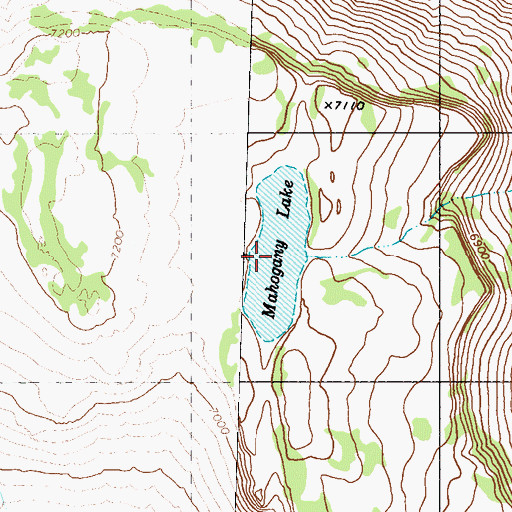 Topographic Map of Mahogany Lake, NV