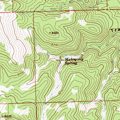 Topographic Map of Mahogany Spring, NV