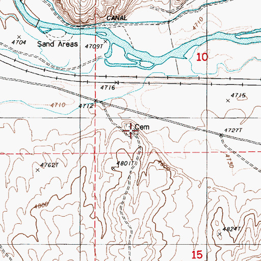 Topographic Map of Maidens Grave Cemetery, NV
