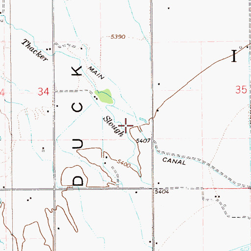 Topographic Map of Main Canal, NV