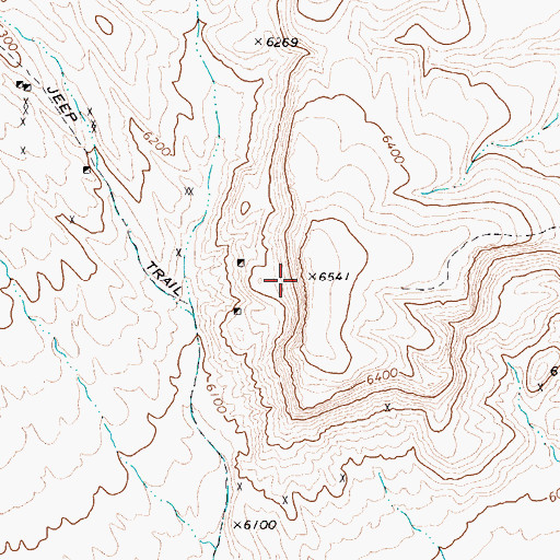 Topographic Map of Malpais Mesa, NV