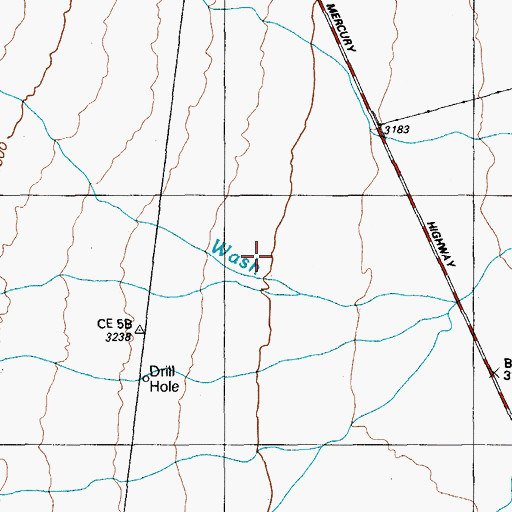 Topographic Map of Mara Wash, NV