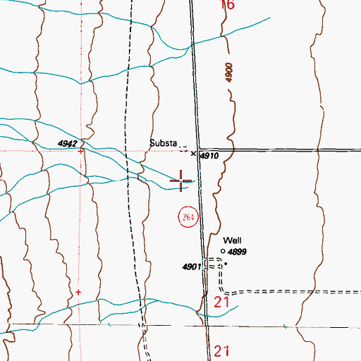 Topographic Map of Marble Creek, NV