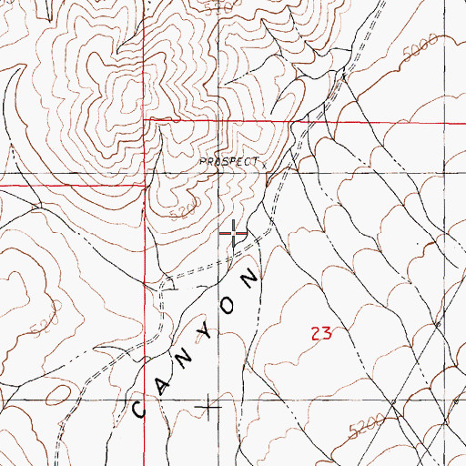 Topographic Map of Marble Creek, NV