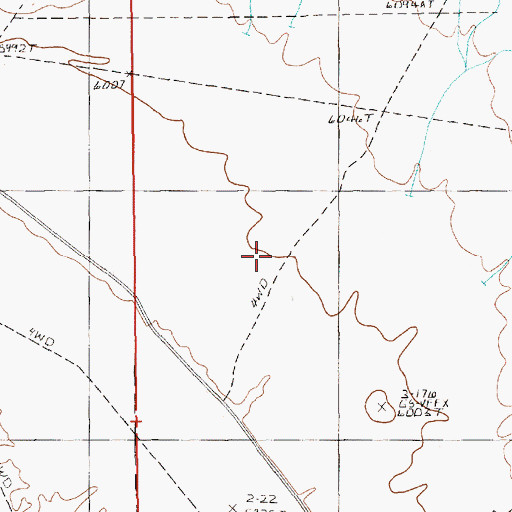 Topographic Map of Martin Canyon, NV