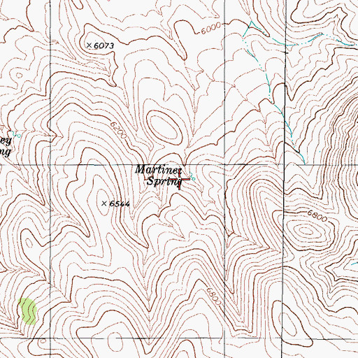 Topographic Map of Martinez Spring, NV