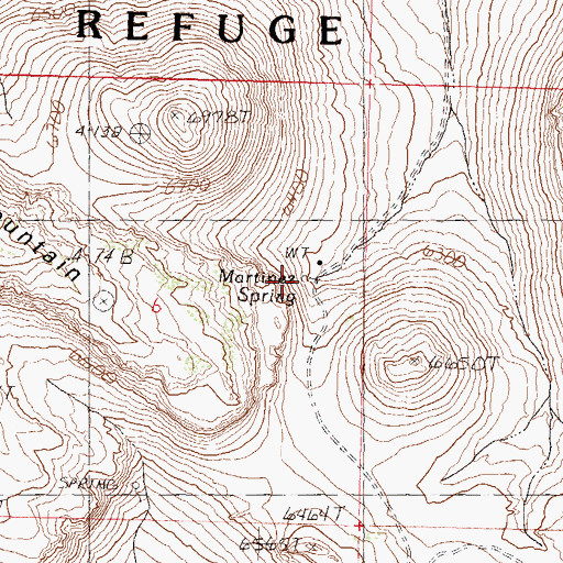 Topographic Map of Martinez Spring, NV