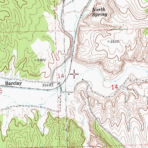 Topographic Map of Mathews Canyon, NV