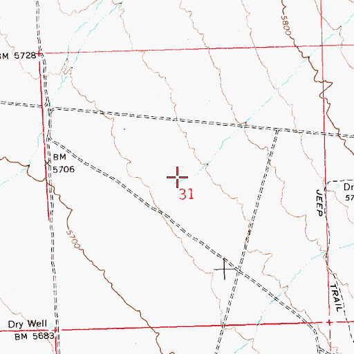Topographic Map of Maverick Canyon, NV