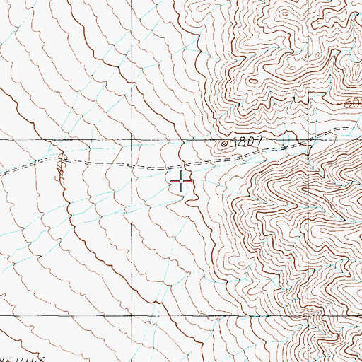 Topographic Map of McAfee Canyon, NV