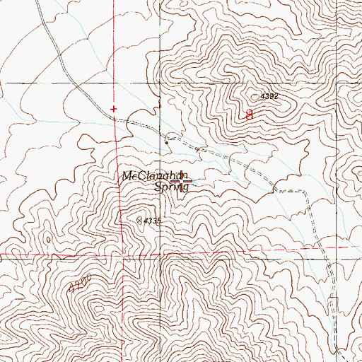 Topographic Map of McClanahan Spring, NV