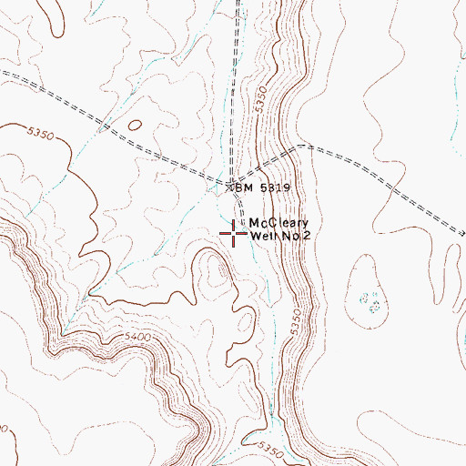 Topographic Map of McCleary Well Number Two, NV
