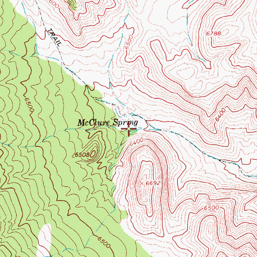 Topographic Map of McClure Spring, NV