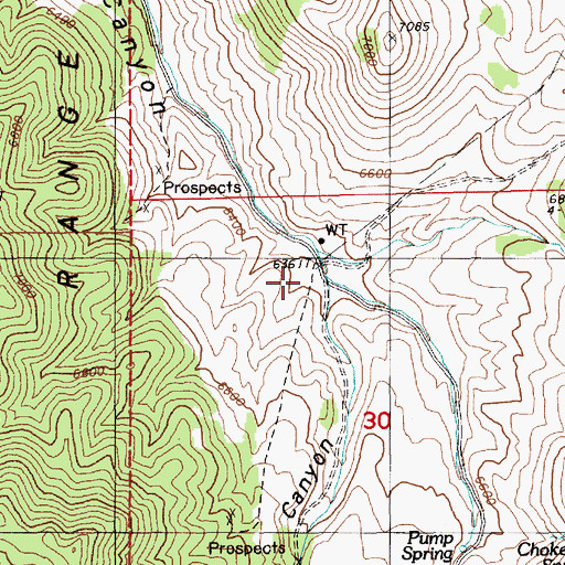 Topographic Map of McColley Canyon, NV