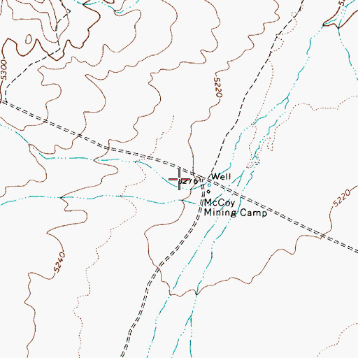 Topographic Map of McCoy Mining Camp, NV
