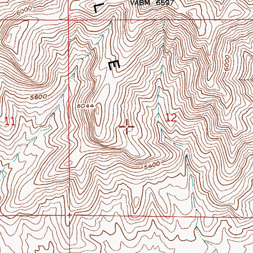 Topographic Map of Mule Mountains, AZ