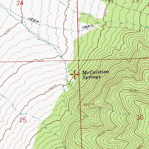 Topographic Map of McCuistion Springs, NV