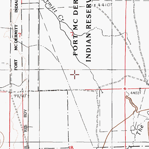Topographic Map of McDermitt Creek, NV