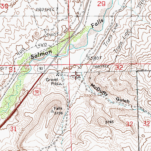 Topographic Map of McDuffy Gulch, NV