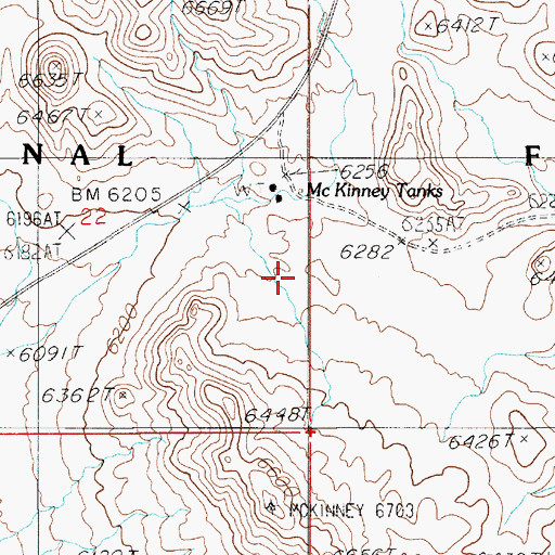 Topographic Map of McKinney Tanks, NV
