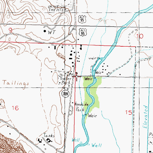 Topographic Map of McLeod Ditch, NV