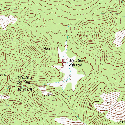 Topographic Map of Meadow Spring, NV