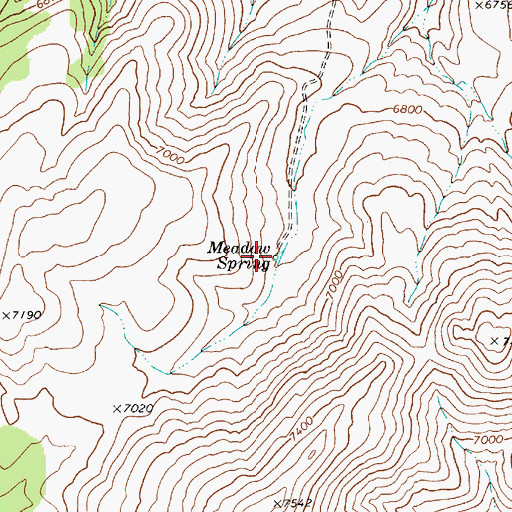 Topographic Map of Meadow Spring, NV