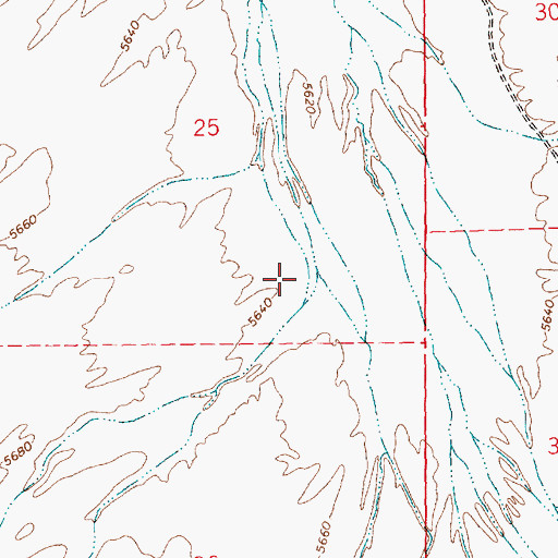 Topographic Map of Medicine Creek, NV