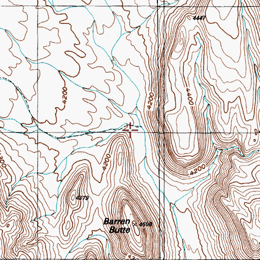 Topographic Map of Mid Valley, NV