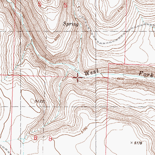 Topographic Map of Middle Fork Buffalo Creek, NV