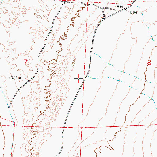 Topographic Map of Mike O'Brian Canyon, NV