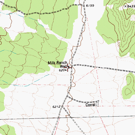 Topographic Map of Milk Ranch Well, NV