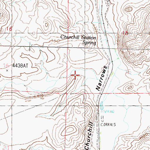 Topographic Map of Mill Canyon, NV