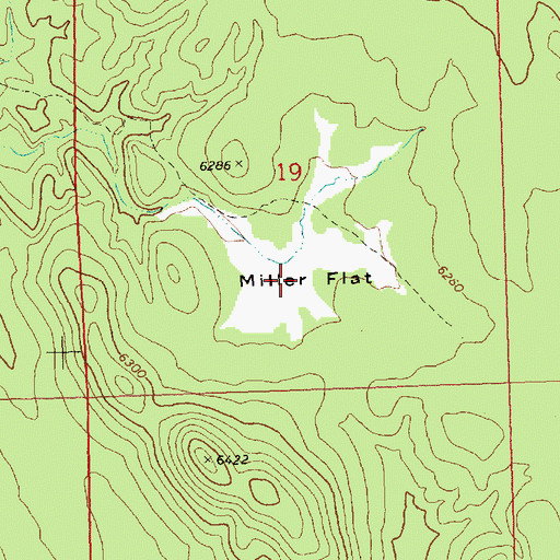 Topographic Map of Miller Flat, NV