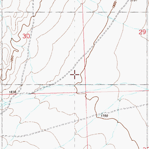 Topographic Map of Millick Canyon, NV