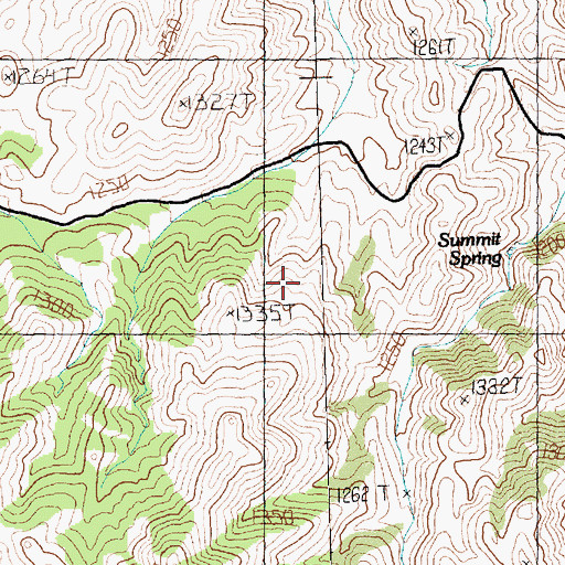 Topographic Map of Million Hills, NV