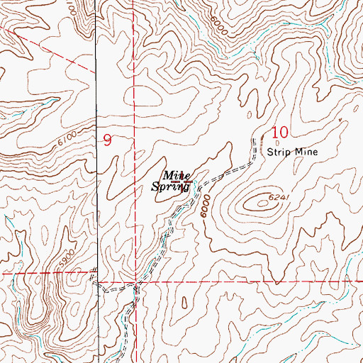 Topographic Map of Mine Spring, NV