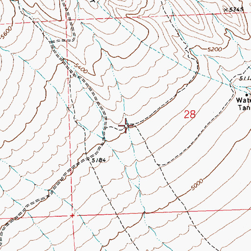 Topographic Map of Miners Canyon, NV
