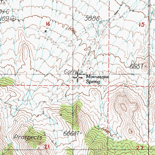 Topographic Map of Minnesota Spring, NV